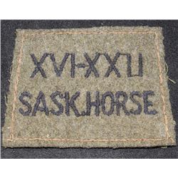 H111. 16/22nd Saskatchewan Light Horse Slip on