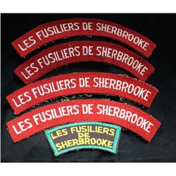 H130. Les Fusiliers De Sherbrooke Cloth flashes lot