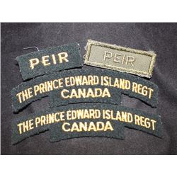 H134. Prince Edward Island Regiment Cloth/COMBAT flash lot