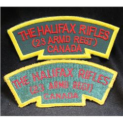 H135. Halifax Rifles cloth flash lot
