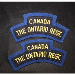 H143. Ontario Regiment Cloth flash lot