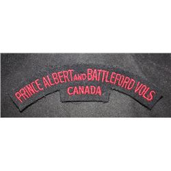 H151. Prince Albert/Battleford Volunteers cloth shoulder flash