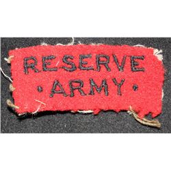 H152. Reserve Army cloth flash