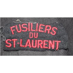 H154. Fusiliers Du St - Laurent cloth flash