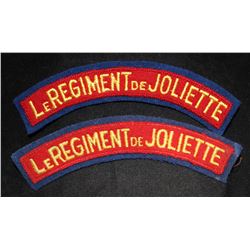 H158. Le Regiment De Joliette Cloth Flash lot