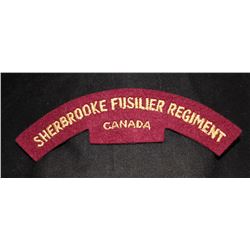 H159. Sherbrooke Fusiliers Regiment Canada cloth shoulder flash