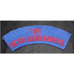 H161. The Pictou Highlanders cloth flash
