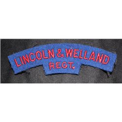 H162. Lincoln & Welland Regiment cloth flash
