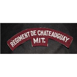 H164. Regiment De Chateauguay, MIT., cloth flash