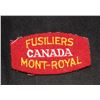 Image 1 : H167. Fusiliers Mont Royal, Canada, cloth flash