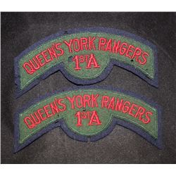 H175. Queen's York Rangers Cloth flash lot.