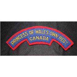 H176. Princess Of Wales Own Regt., Canada, cloth flash