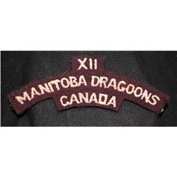 H177. 12th Manitoba Dragoons Cloth flash