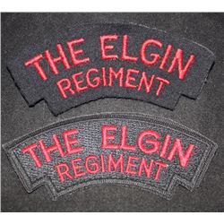 H182. Elgin Regiment cloth flash lot