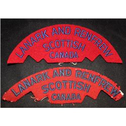 H183. Lanark and Renfrew Scottish cloth flash lot