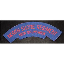H194. North Shore Regiment CANVAS shoulder flash