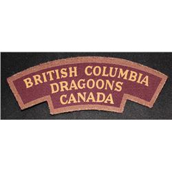H202. British Columbia Dragoons CANVAS shoulder flash