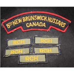 H204. 8th New Brunswick Hussars (Royal Canadian Hussars) cloth flash