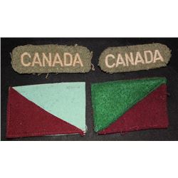 H215. 8th Canadian Division Shoulder flash/CANADA titles lot