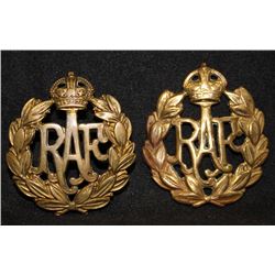 J4. RAF, Royal Air Force Cap badge lot