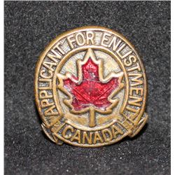 K7. Canada, Application for Enlistment pin