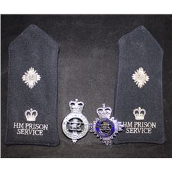 P10. British, Prison Service Cap/Shoulder board lot
