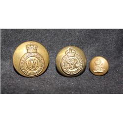 Q1. Royal Canadian Artillery Button Lot