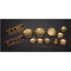 Q3. Button/cuff stud/shoulder title lot