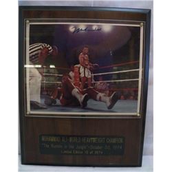 Framed Signed and Dated Mohamed Ali