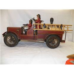 Antique Vintage Toy Metal Wood Fire