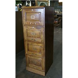 4 Drawer Wooden File Cabinet