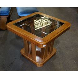 Glass Top End Table