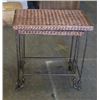 Image 2 : 2 Wicker Top Iron Leg Stackable Tables