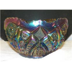 Amethyst Carnival Glass Bowl