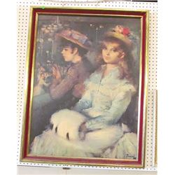 Large Print on Board Signed by Puyet