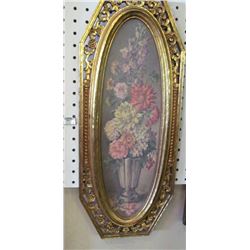 Gold Ornate Floral Print