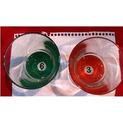 2 Luminarc Pool Parlor Glasses
