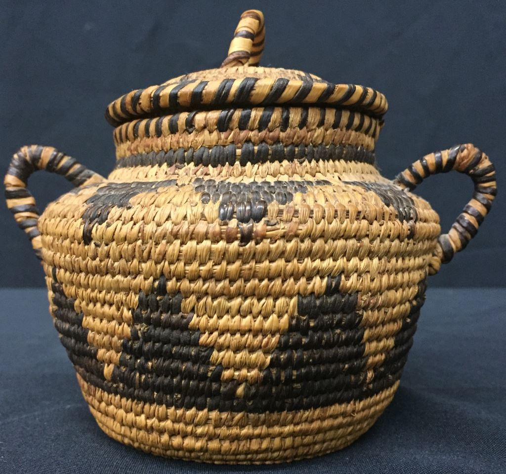 Very old Pima/Papago Lidded Basket