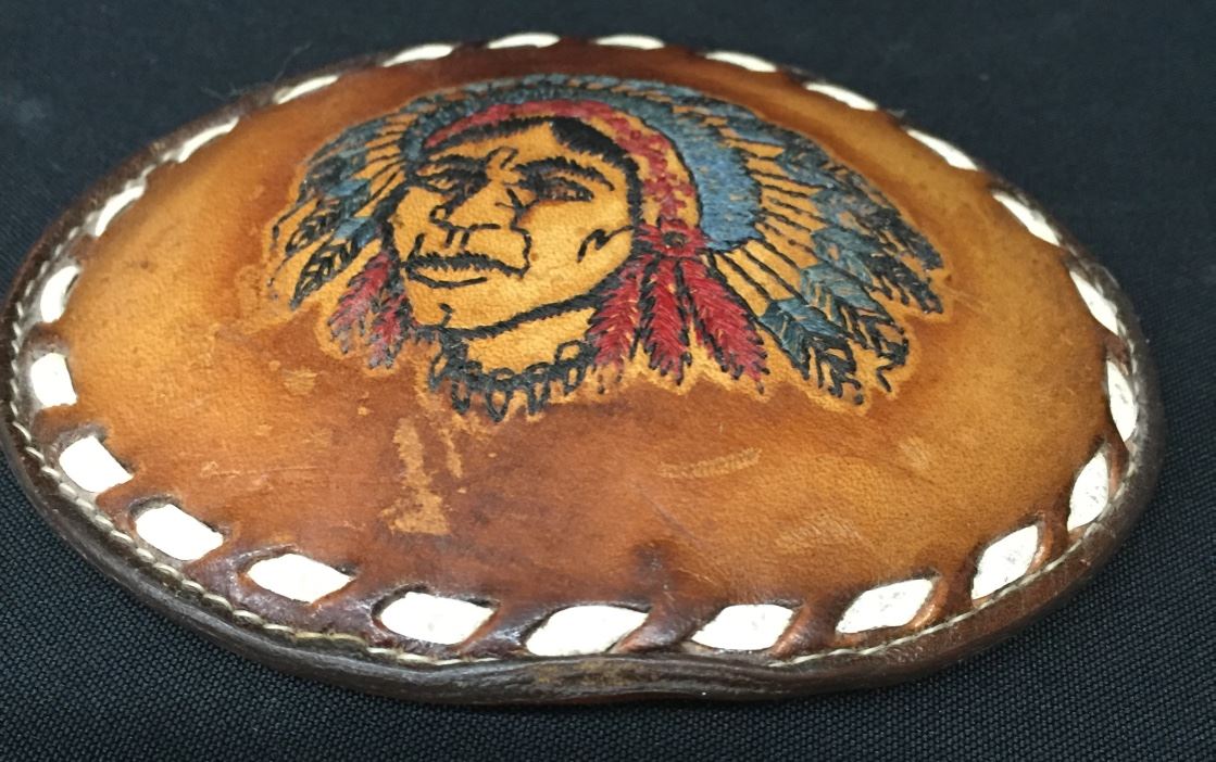 tony lama leather belt buckle