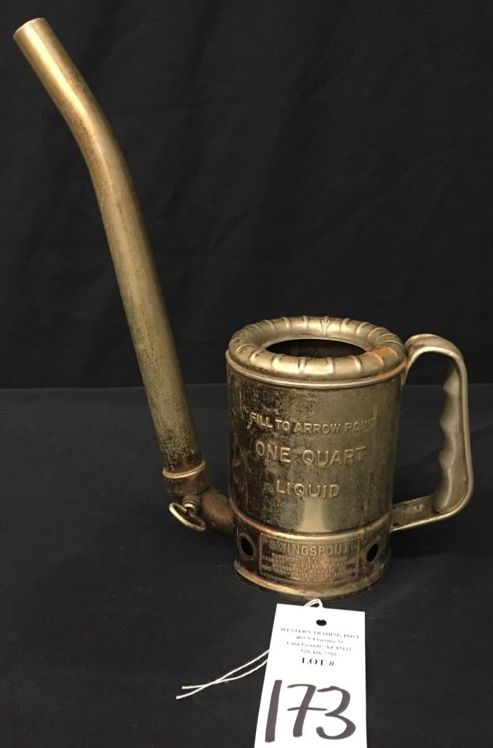 Antique Quart Swing Spout Oil Can.