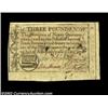 North Carolina December 1771 $3 Extremely Fine. An unusually nice example of this higher-denominatio