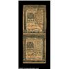 Pennsylvania December 8, 1775 20s Vertical Pair Extremely Fine. Pairs of Pennsylvania notes are exce