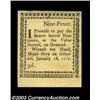 Pennsylvania January 18, 1777 9d Gem New. A nice Nine Pence note from this privately issued Middle F