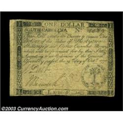 South Carolina October 19, 1776 $1 Choice Very Fine. This is the first example of this note that CAA