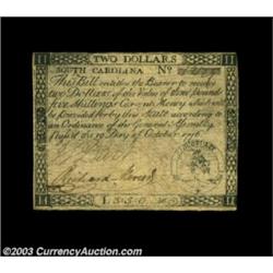 South Carolina October 19, 1776 $2 Choice About New. Far and away the finest example of any denomina