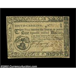 South Carolina December 23, 1776 $1 Choice Very Fine. Well margined, fully signed and issued, and we