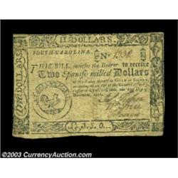 South Carolina December 23, 1776 $2 Very Fine-Extremely Fine. Yet another example, well printed, ful