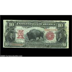 Fr. 114 $10 1901 Legal Tender Choice Extremely Fine. A totally natural, beautifully margined Bison t