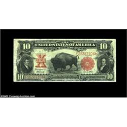 Fr. 121 $10 1901 Legal Tender Fine. Good color remains on this circulated and somewhat soft Bison. I