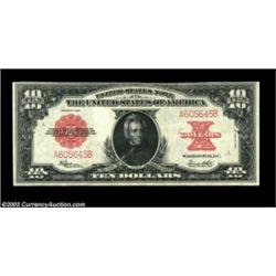 Fr. 123 $10 1923 Legal Tender Extremely Fine. There is an unobtrusive repaired small tear at the top